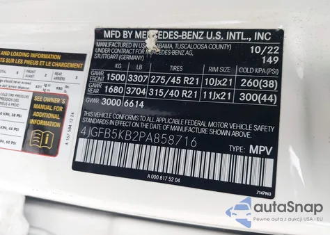 2023 Mercedes-Benz Gle 450 4Matic из США, поврежденный, VIN 4JGFB5KB2PA858716